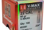 HORNADY 22CAL (.224") 60GR V-MAX BULLETS 100CT