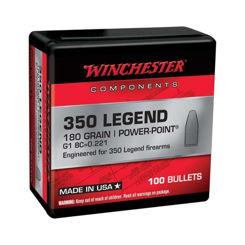 WINCHESTER 350 LEGEND (.355") 180GR POWER-POINT BULLETS 100CT