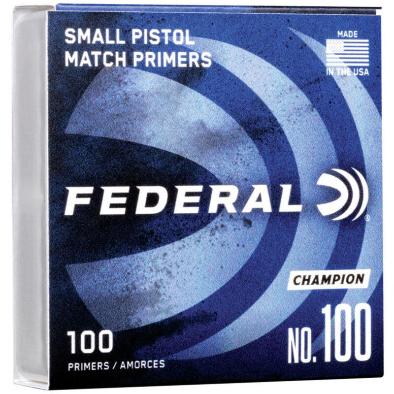 FEDERAL NO.100 SMALL PISTOL PRIMERS 100CT