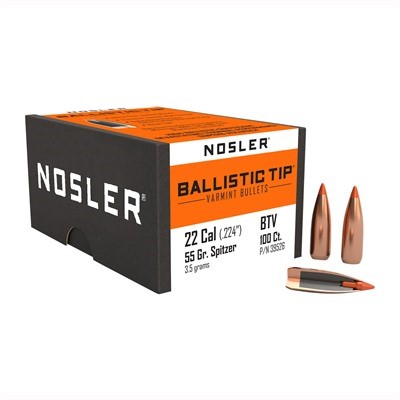054041395267 NOSLER 22CAL (.224") 55GR BALLISTIC TIP BULLETS 100CT