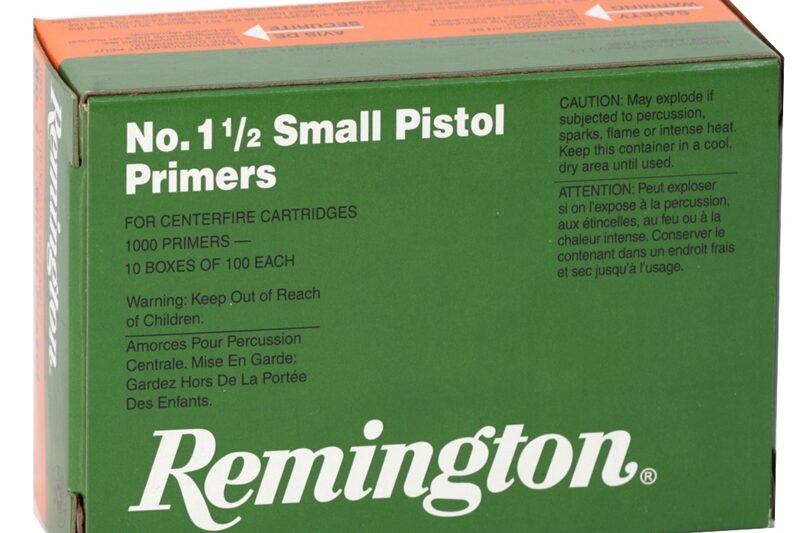Remington Small Pistol Primers #1-1/2 Box of 1000 REMINGTON NO. 1-1/2 SMALL PISTOL PRIMERS 1000CT