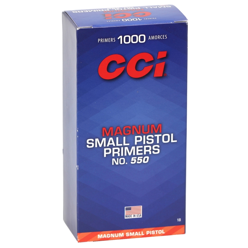 CCI NO.550 SMALL PISTOL MAGNUM PRIMERS 1000CT