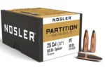 NOSLER 25CAL (.257") 115GR PARTITION SPITZER BULLETS 50CT