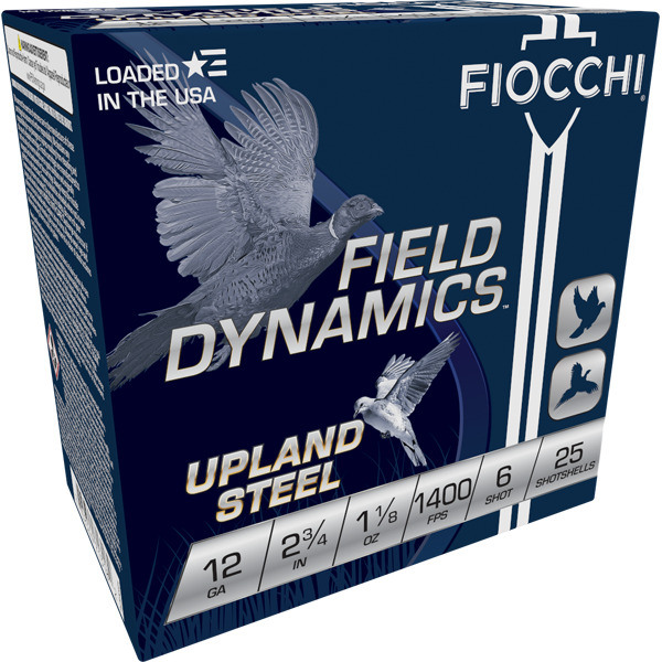 FIOCCHI FIELD DYNAMICS 12GA 2.75" 1400FPS 1-1/8OZ #6 AMMO 25RDS