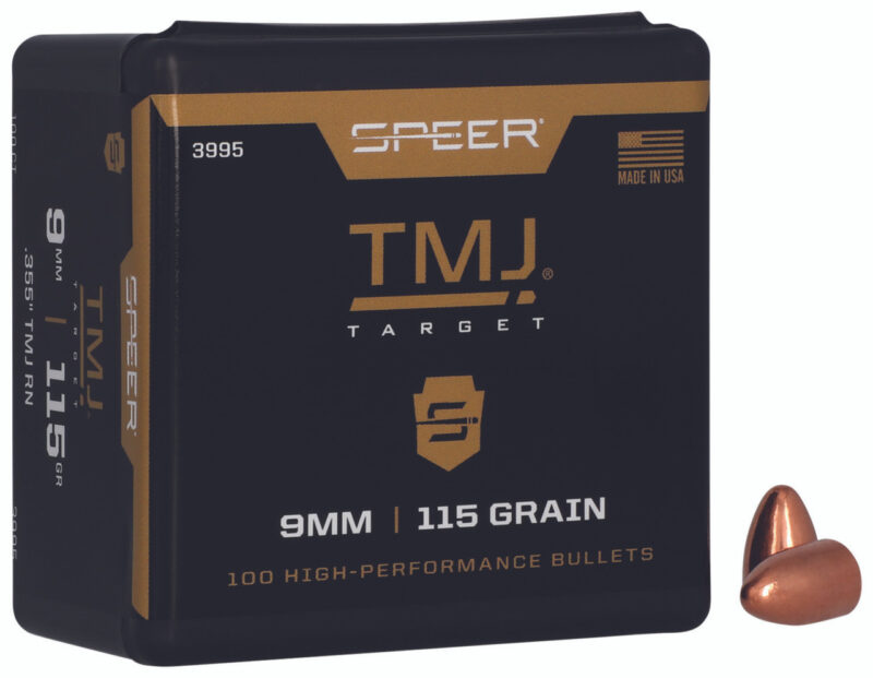 SPEER 9MM (.355") 115GR TMJ RN BULLETS 100CT