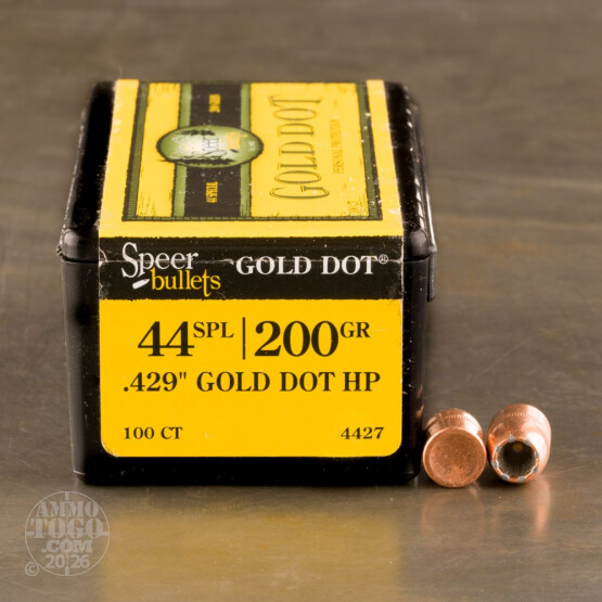 SPEER 44SPL (.429") 200GR GOLD DOT HP BULLETS 100CT