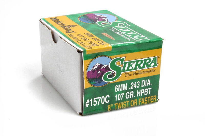 1570C-scaled__83128__88077 SIERRA 6MM (.243") 107GR HPBT MATCHKING BULLETS 500CT