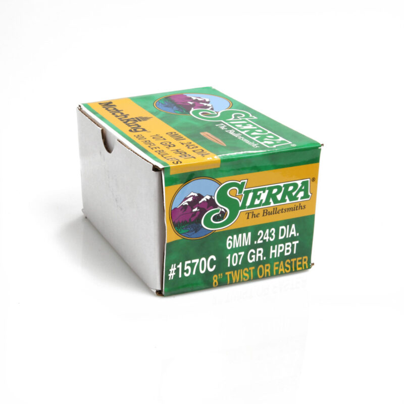 SIERRA 6MM (.243") 107GR HPBT MATCHKING BULLETS 500CT