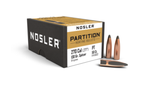 NOSLER 270CAL (.277") 130GR PARTITION BULLETS 50CT