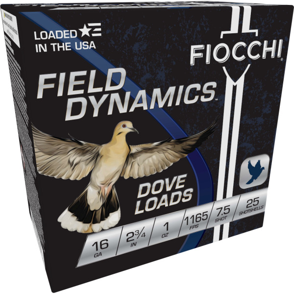 FIOCCHI FIELD DYNAMICS 16GA 2.75" 1165FPS 1OZ #7.5 AMMO 25RDS
