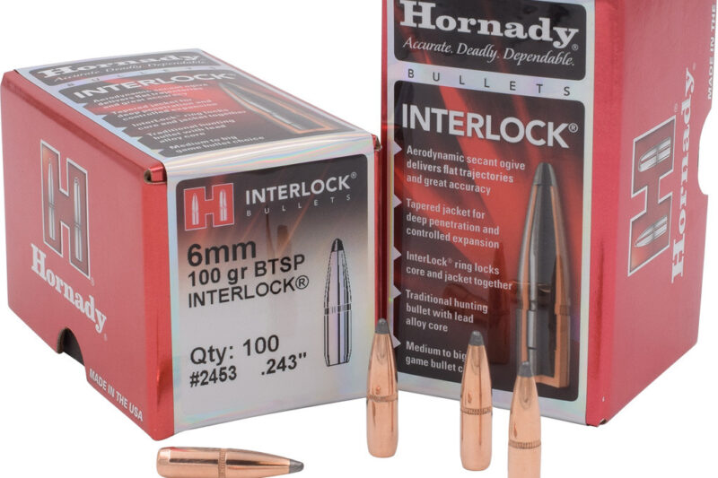 220287553__39631 HORNADY 6MM (.243") 100 GR BTSP INTERLOCK BULLETS 100CT
