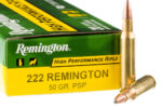 REMINGTON 222 50gr SP AMMO 20RDS