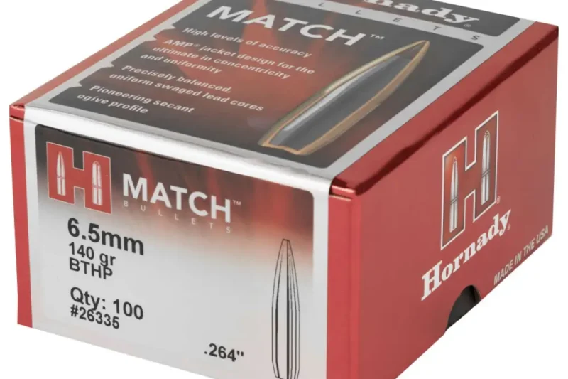 22291-14144540 HORNADY 6.5MM (.264") 140GR BTHP MATCH BULLETS 100CT