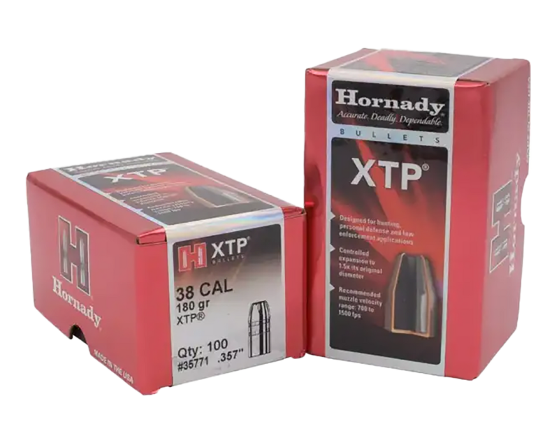 HORNADY 38 CAL (.357") 180gr XTP BULLETS 100CT