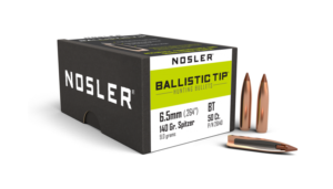 NOSLER 6.5MM (.264") 140GR BALLISTIC TIP SPITZER BULLETS 50CT