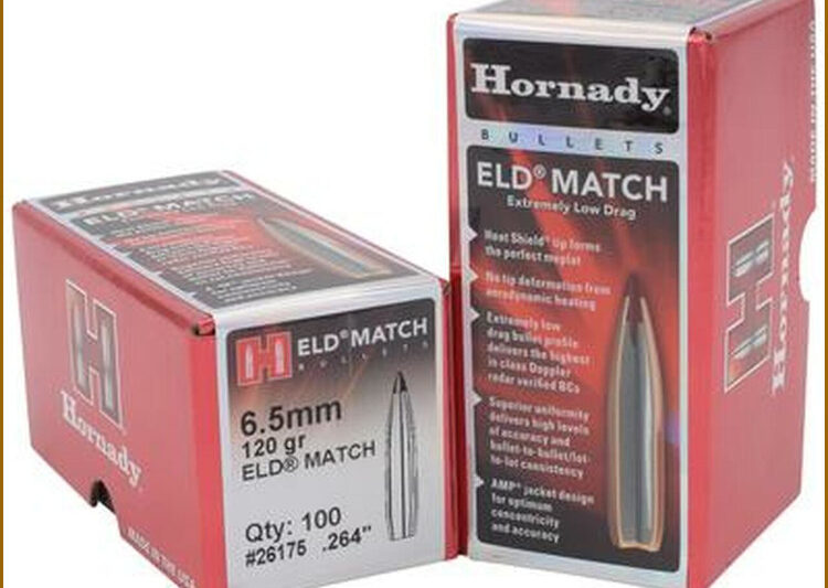 26175__70078__71299 HORNADY 6.5MM (.264") 120GR ELD MATCH BULLETS 100CT