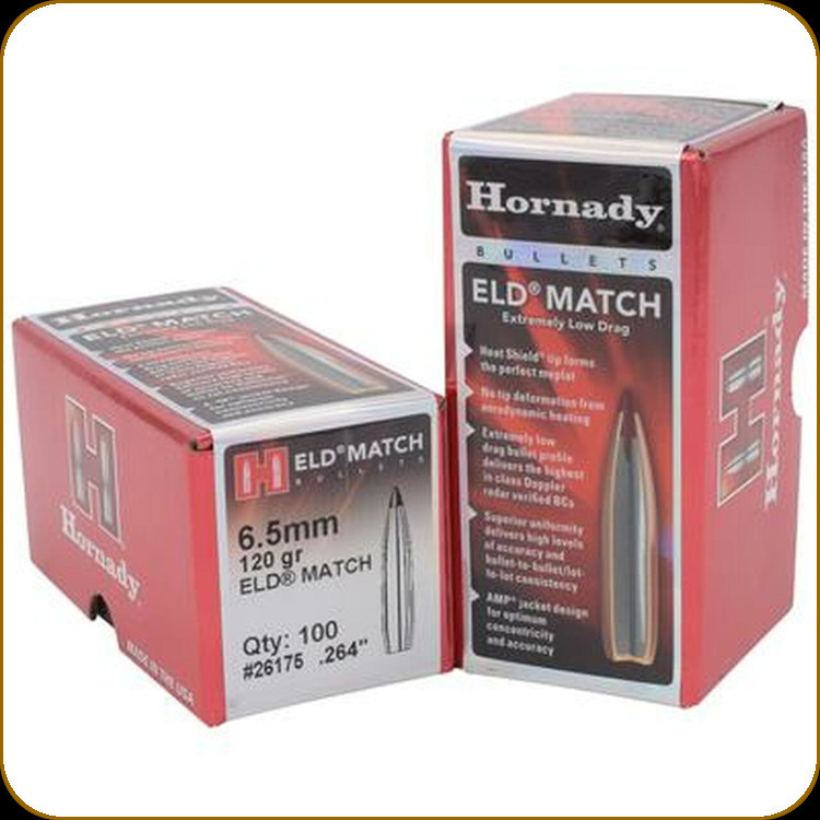 HORNADY 6.5MM (.264") 120GR ELD MATCH BULLETS 100CT