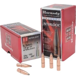 HORNADY 6.5MM (.264") 129GR SP INTERLOCK BULLETS 100CT