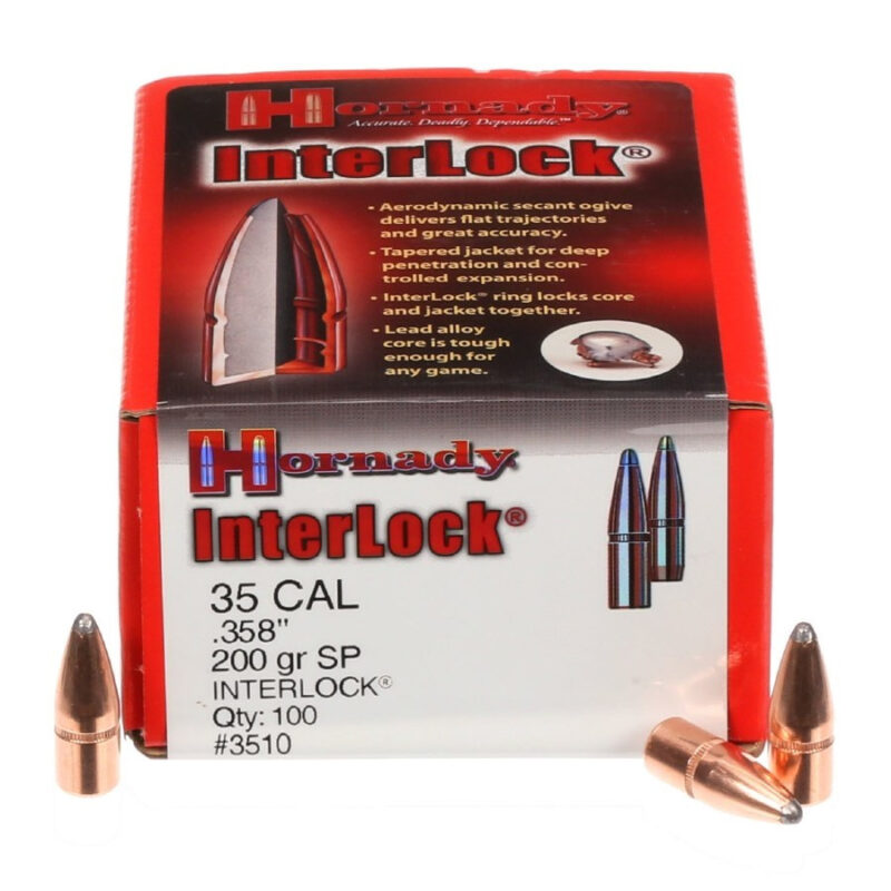 HORNADY 35CAL (.358") 200GR SP BULLETS 100CT