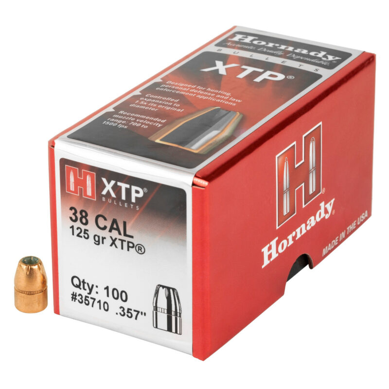 HORNADY 38 CAL (.357") 125GR XTP BULLETS 100CT