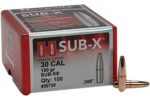 HORNADY 30CAL (.308") 190GR SUB-X BULLETS 100CT