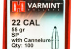 HORNADY 22CAL (.224") 55GR SP CANNELURE BULLETS 100CT