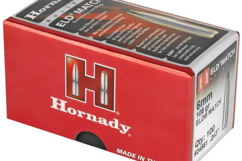 HORNADY 6MM (.243") 108GR ELD MATCH BULLETS 100CT