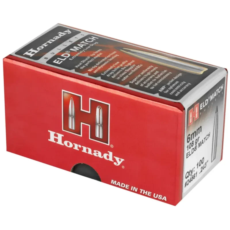 HORNADY 6MM (.243") 108GR ELD MATCH BULLETS 100CT