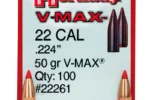 HORNADY 22 CAL (.224") 50GR VMAX BULLETS 100CT