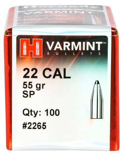 86631_A HORNADY 22CAL (.224") 55GR SP BULLETS 100CT