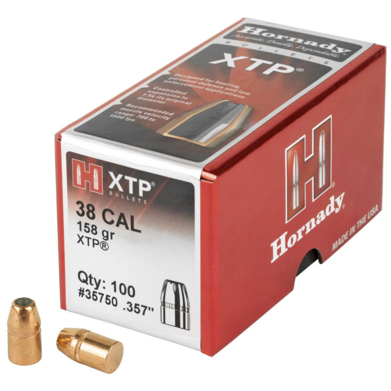 HORNADY 38 CAL (.357") 158gr XTP HP BULLETS 100CT