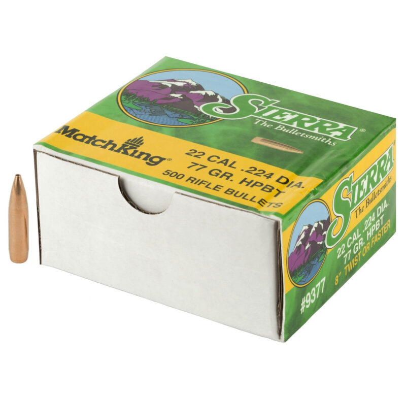 SIERRA 22CAL (.224") 77GR HPBT MATCHKING BULLETS 50CT