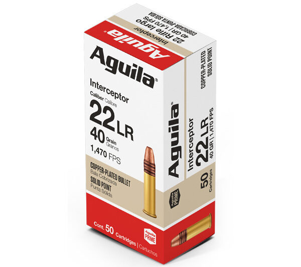 AGUILA INTERCEPTOR 22LR 40GR 1470FPS AMMO 50RDS
