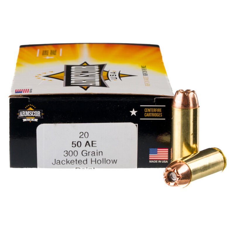 ARMSCOR 50 AE 300GR JHP AMMO 20RDS