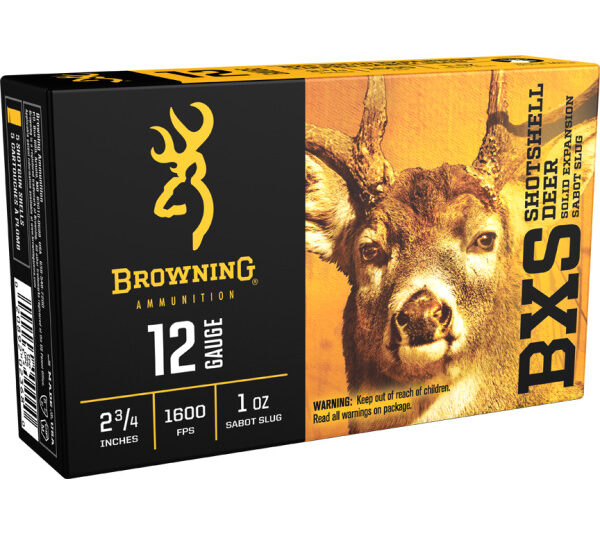 BROWNING 12GA 2.75 1600 FPS 1OZ SABOT SLUGS 5CT BROWNING 12GA 2.75" 1600 FPS 1OZ SABOT SLUGS 5RDS