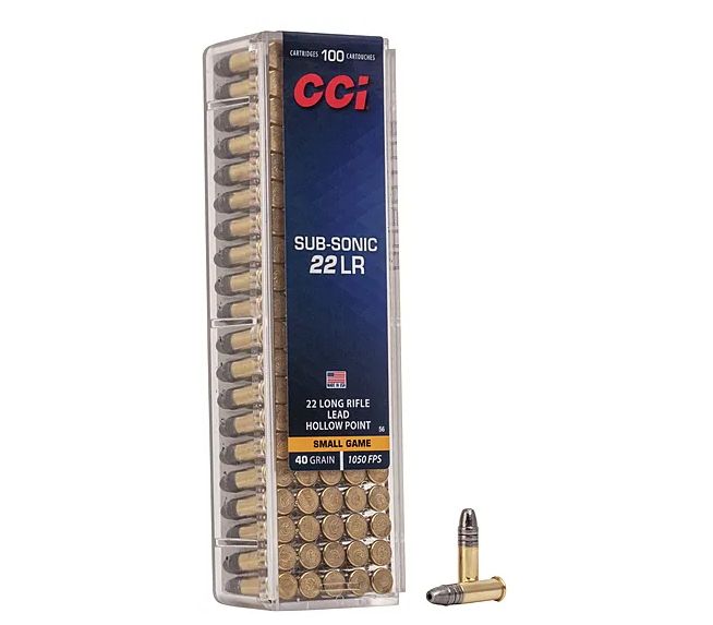 CCI 22LR SUB-SONIC LEAD HP SMALL GAME 40GR.