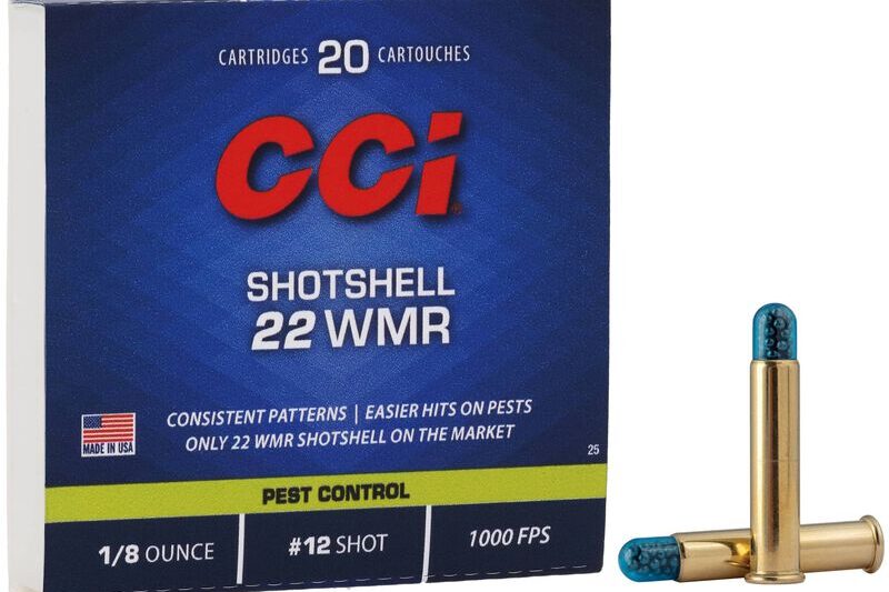 CCI SHOTSHELL PEST CONTROL 22WMR 1/8OZ #12 SHOT 1000FPS AMMO 20RDS