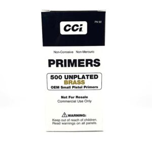 CCI 500 OEM UNPLATED BRASS SMALL PISTOL PRIMERS