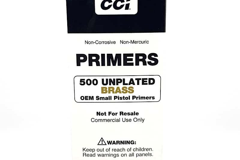 CCI 500 OEM UNPLATED BRASS SMALL PISTOL PRIMERS CCI 500 OEM UNPLATED BRASS SMALL PISTOL PRIMERS