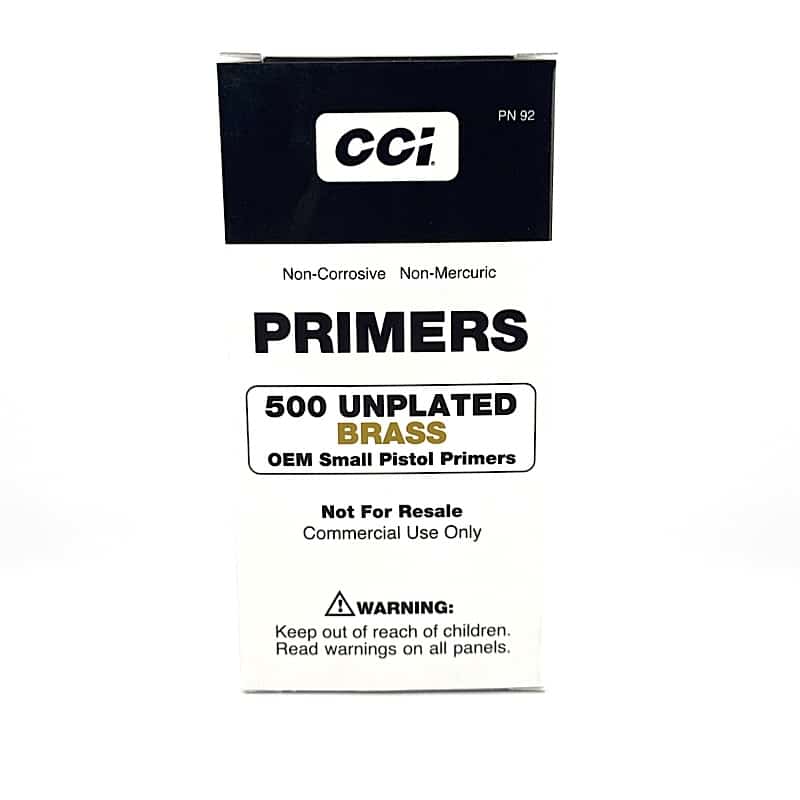 CCI 500 OEM UNPLATED BRASS SMALL PISTOL PRIMERS