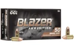 CCI BLAZER 9MM 115GR FMJ AMMO 50RDS