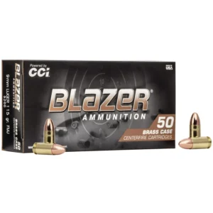 CCI BLAZER 9MM 115GR FMJ AMMO 50RDS