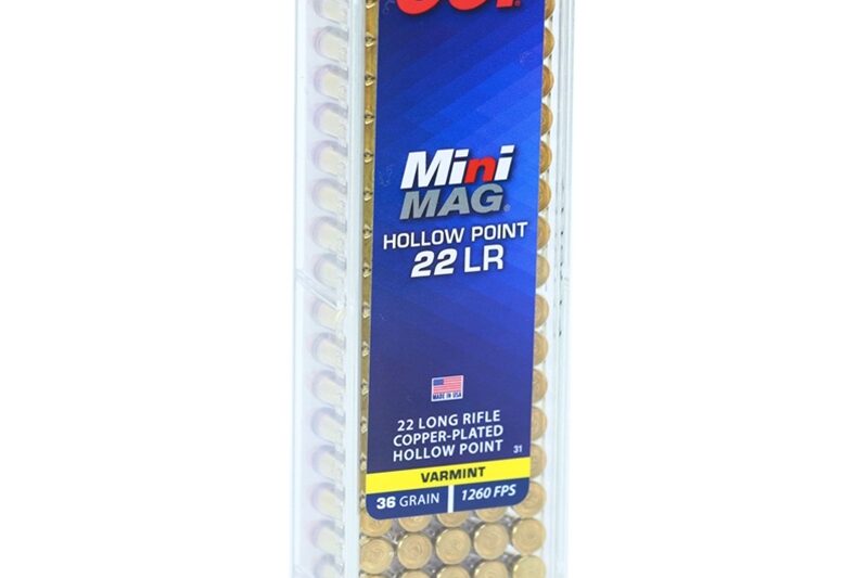 CCI Mini-Mag 22 Long Rifle Ammo 36 Grain Copper Plated Lead Hollow Point CCI MINI MAG 22LR 36GR 1260FPS CPHP AMMO 100RDS