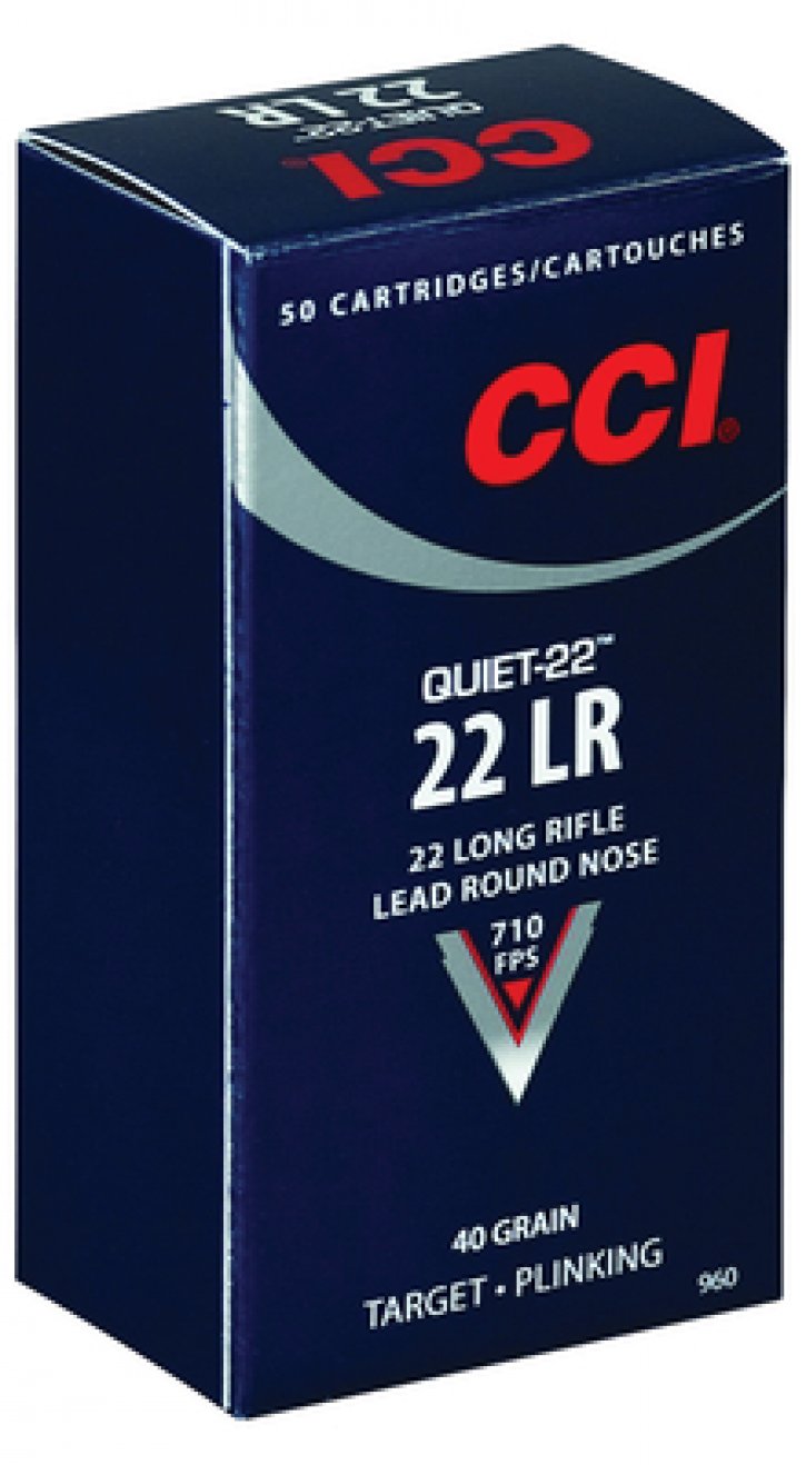 CCI QUIET SUBSONIC 22LR 40GR 710FPS AMMO 50RDS