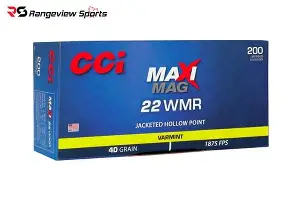 Cci .22 WMR 40gr JHP – 200rd