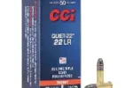 CCI QUIET-22 SEMI AUTO 22LR AMMO 500RDS