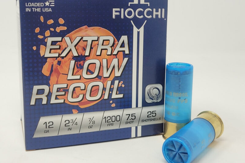 FC AMMO 12GA LITE 7:8OZ 1200FPS 7.5 Case FIOCCHI EXTRA LOW RECOIL 12GA 2-3/4" 7/8OZ 1200FPS #7.5 AMMO 250RDS