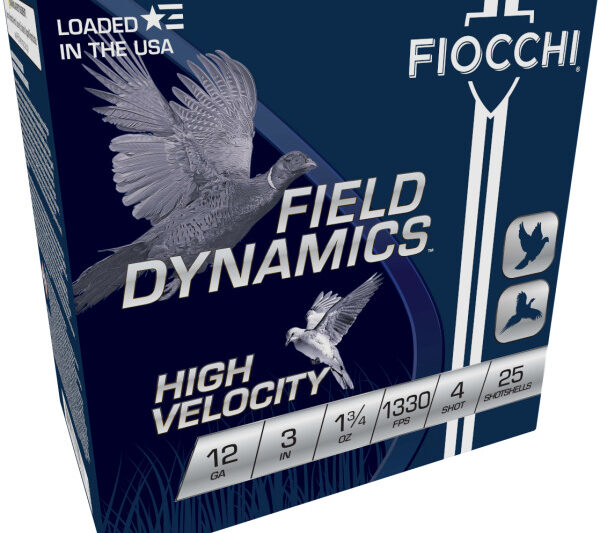 FC123HV4 FIOCCHI FIELD DYNAMICS 12GA 3" 1330FPS 1.75OZ #4 AMMO 25RDS