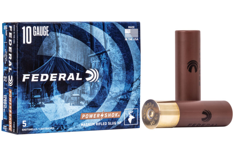 FED SLUG 10GA 3.5 MAG 1.75OZ FEDERAL POWER SHOK 10GA 3.5" MAGD 1.75OZ HP RIFILED SLUG 5RDS