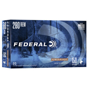 FEDERAL POWER SHOK 280 REM 150GR SP AMMO 20RDS